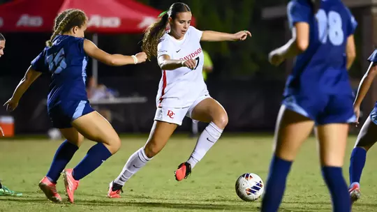 Davidson takes on Rhode Island in women's A-10 soccer action at Alumni Stadium on Thursday, October 08, 2026 in Davidson, North Carolina. Credit - Tim Cowie/DavidsonPhotos.com