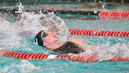 Davidson takes on Duke in non-conference swimming and diving action at Cannon Natatorium on Friday, October 02, 2026 in Davidson, North Carolina. Credit - Tim Cowie/DavidsonPhotos.com