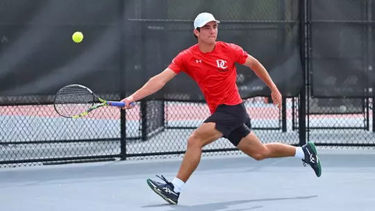 Davidson takes on Dayton in A-10 men's tennis action at the Davidson Tennis Courts on Friday, March 20, 2026 in Davidson, North Carolina. Credit - Tim Cowie/DavidsonPhotos.com