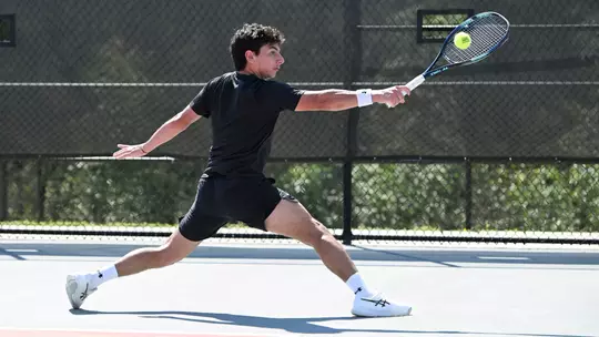 Davidson takes on Saint Louis in A-10 men's tennis action at the Davidson Tennis Courts on Sunday, March 22, 2026 in Davidson, North Carolina. Credit - Tim Cowie/DavidsonPhotos.com