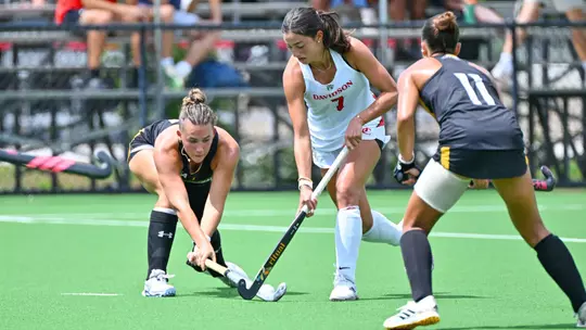 Davidson takes on Towson in non-conference field hockey action at the Carol Grotnes Belk Turf Field on Sunday, August 30, 2026 in Davidson, North Carolina. Credit - Tim Cowie/DavidsonPhotos.com @tjcowie