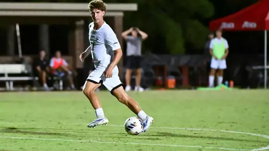 Davidson takes on George Mason in A-10 men's soccer action at Alumni Stadium on Friday, September 11, 2026 in Davidson, North Carolina. Credit - Tim Cowie/DavidsonPhotos.com