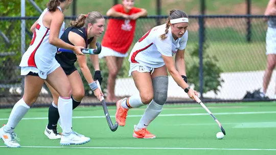 Davidson takes on Bellarmine in non-conference field hockey action at the Carol Grotnes Belk Turf Field on Sunday, September 20, 2026 in Davidson, North Carolina. Credit - Tim Cowie/DavidsonPhotos.com