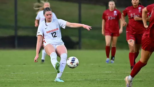 Davidson takes on Saint Joseph's in A-10 women's soccer at Alumni Stadium on Thursday, September 24, 2026 in Davidson, North Carolina. Credit - Tim Cowie/DavidsonPhotos.com