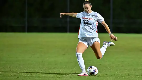 Davidson takes on Saint Joseph's in A-10 women's soccer at Alumni Stadium on Thursday, September 24, 2026 in Davidson, North Carolina. Credit - Tim Cowie/DavidsonPhotos.com