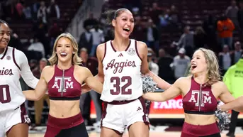 COLLEGE STATION, TX - January 23, 2025 - Forward Lauren Ware #32 of the Texas A&M Aggies during the game between the Kentucky Wildcats and the Texas A&M Aggies at Reed Arena in College Station, TX. Photo By Ethan Mito/Texas A&M Athletics