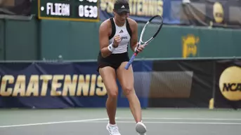 WACO, TX - May 17, 2025 - Mia Kupres of the Texas A&M Aggies during the NCAA Final Four game between the Texas A&M Aggies and the Michigan Wolverines at Hurd Tennis Center in Waco, TX. Photo By Chris Swann/Texas A&M Athletics