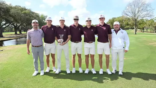 The Aggies pose with the 41st Annual Louisiana Classics trophy