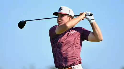 Wheaton Ennis admires a drive in third round action at the SEC Championship