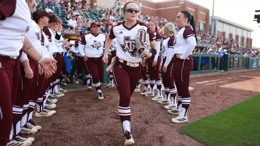 COLLEGE STATION, TX - April 02, 2026 - Frankie Vrazel #8 of the Texas A&M Aggies during the game between the Georgia Bulldogs and the Texas A&M Aggies at Davis Diamond in College Station, TX. Photo By Evan Pilat/Texas A&M Athletics