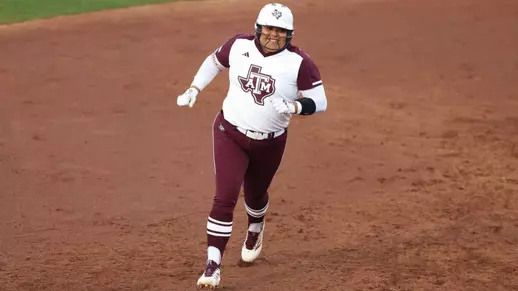 COLLEGE STATION, TX - February 27, 2026 - Mya Perez #24 of the Texas A&M Aggies during the game between the Kennesaw State Owls and the Texas A&M Aggies at Davis Diamond in College Station, TX. Photo By Evan Pilat/Texas A&M Athletics
