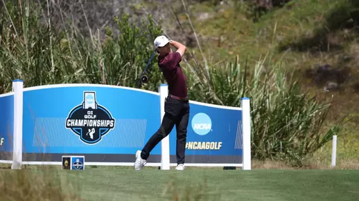 Jaime Montojo admires a drive at the NCAA Championships