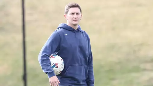 Alex Nestor at a PSU Brandywine practice (photo altered)