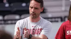 Chris Citowicki coaches in a spring exhibition against USL side Spokane Zephyr