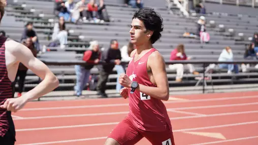 Muhammed Ahmed runs at the 2026 Cougar Classic