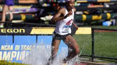 Caroline Jepkorir runs in the 3000m steeplechase national semifinals