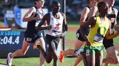 Evans Kurui runs in the men's 5,000-meter NCAA final