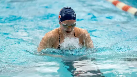 CHAMPAIGN, IL - January 16, 2026 - Chloe Diner during the meet between the Nebraska Cornhuskers and the Iowa Hawkeyes and the Illinois Fighting Illini at the Arc Pool in Champaign, IL. Photo By Ashley Ray/Fighting Illini