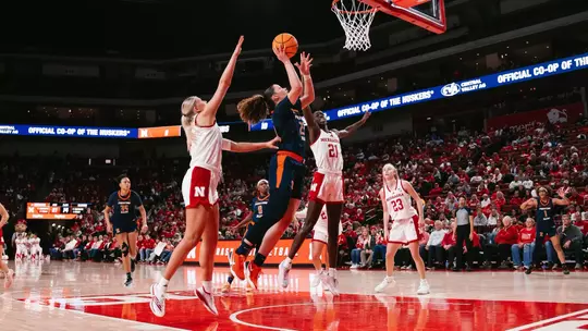 LINCOLN, NE - January 24, 2026 - Photos taken during the away game between the Nebraska Cornhuskers and the Illinois Fighting Illini in Lincoln, NE. (Photo By Madison Dabrowski/Illinois Athletics)
