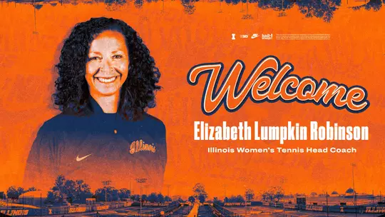 Elizabeth Lumpkin Robinson women's tennis head coach announcement graphic