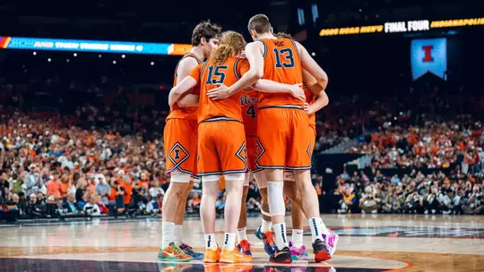 INDIANAPOLIS, IN - April 04, 2026 - The Final Four game between the Illinois Fighting Illini and the UConn Huskies at Lucas Oil Stadium in Indianapolis, IN.