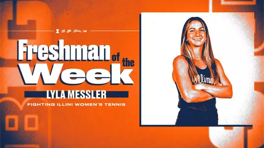 Lyla Messler Big Ten Freshman of the Week graphic