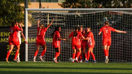 Soccer Huddle at Western Michigan