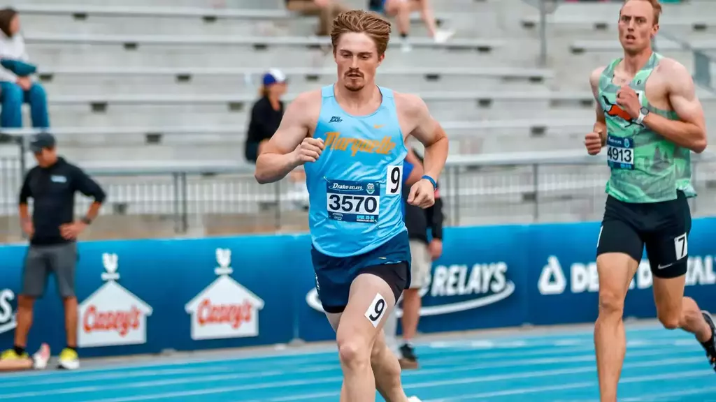 Marquette University Track and Field competes at the 2026 Drake Relays in Des Moines, Iowa.