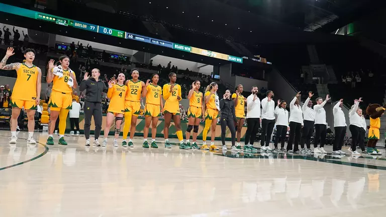 Baylor WBB sings alma mater after win over Southern
