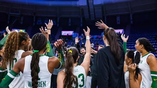 Baylor Volleyball Celebrates a win over TCU during the 2026 season