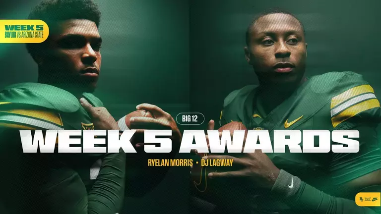DJ Lagway Ryelan Morris Big 12 Players of the Week graphic 2026