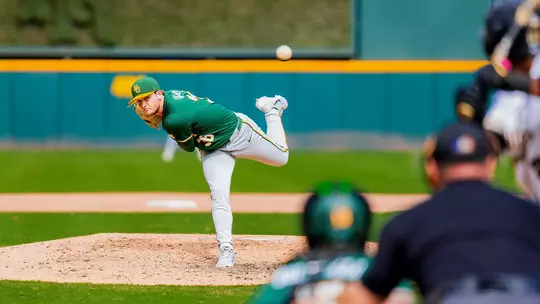 Ethan Calder pitching against Purdue 2026