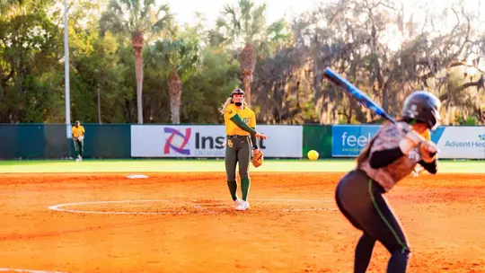 Sadie Ross Pitches against Stetson