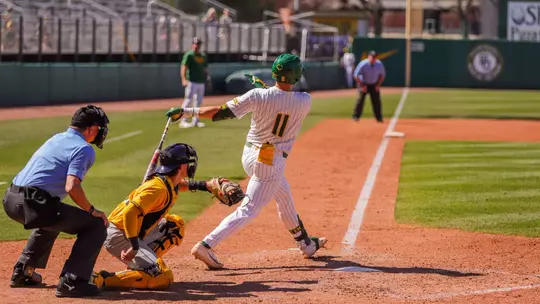 Tyce Armstrong hitting a home run against West Virginia