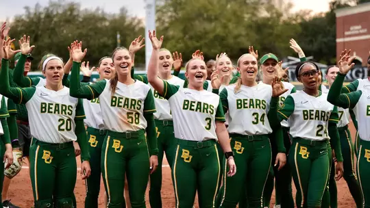 Baylor Softball Team Celebrates a Series Win Over Iowa State
