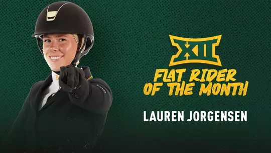 Lauren Jorgensen Big 12 March Flat Rider of the Month