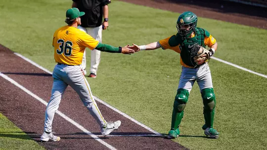 Ethan Calder JJ Kennett High Five at UC 2026