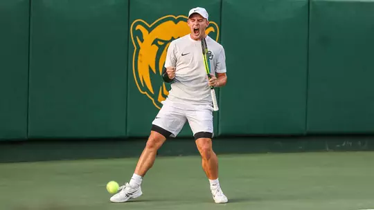 Louis Bowden celebrating