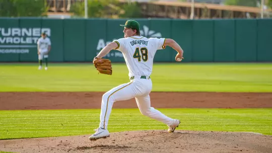 Lucas Davenport pitching against BYU 2026