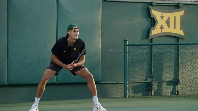 Luc waiting on a serve vs BYU