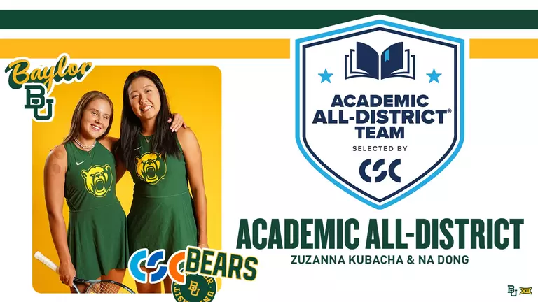 Women's Tennis Academic All-District Na Dong and Zuzanna Kubacha 2026