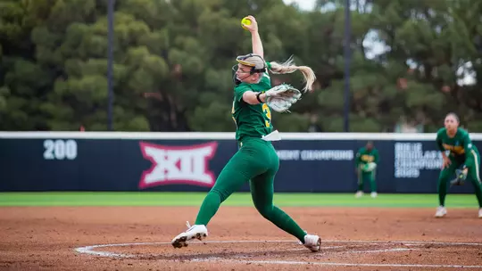 Petyon Tanner Throws a Pitch against Texas Tech