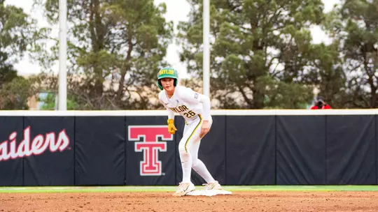Faith Piper on base against Texas Tech