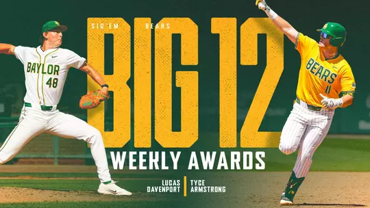 Baylor Baseball sweeps Big 12 weekly awards 2026