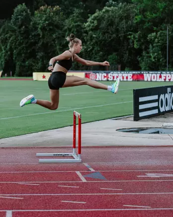 Angelina Napoleon steeplechase practice