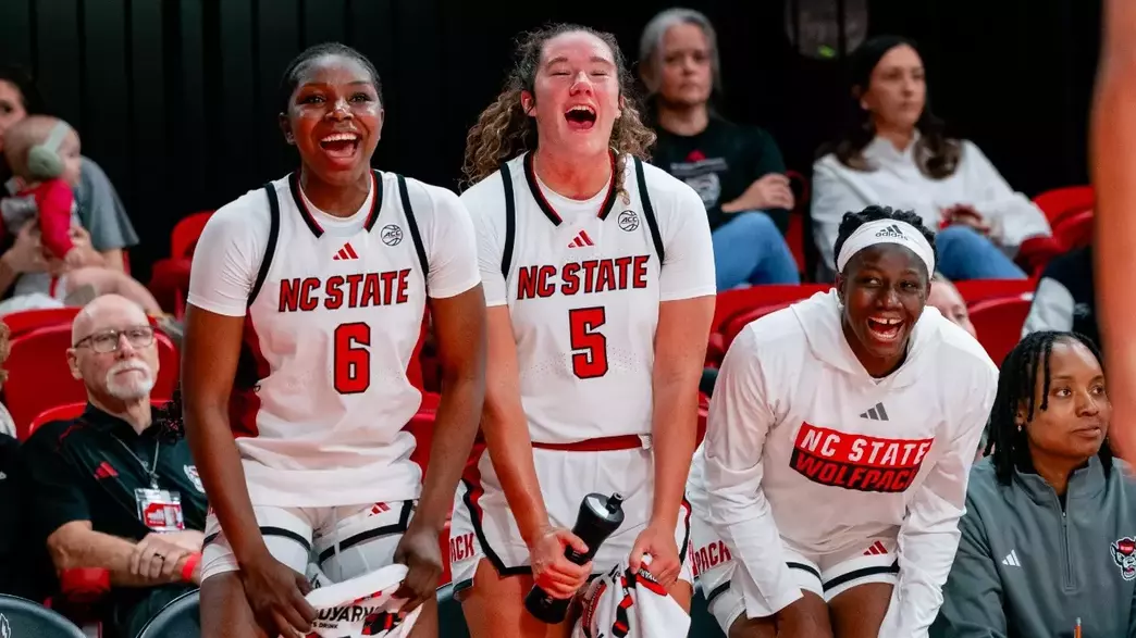 the bench gets excited in its game vs. High Point