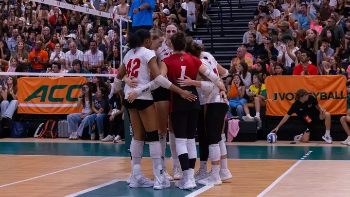 Team huddle at Miami 10/4/26
