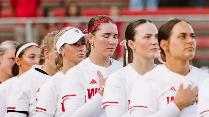 Morgen Talley during national anthem spring 2026