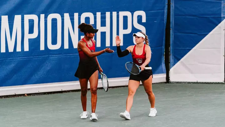 Victoria Osuigwe and Gabriella Broadfoot at ACC Championships