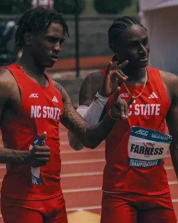 Ryan John & Ryan Farness at 2026 ACC Outdoor Track & Field Championships after finishing third and fifth in triple jump